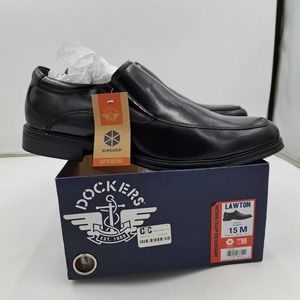 Dockers Lawton Stain Defender Slip Resistant Sure Grip SlipOn Black Loafers 15